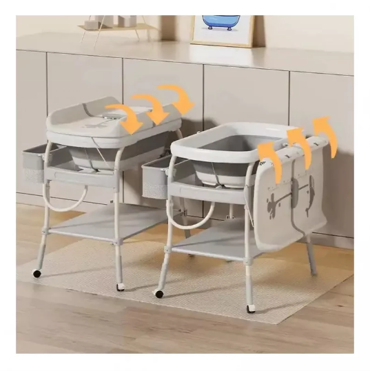 Soporte Y Bañera Bebe Con Cambiador