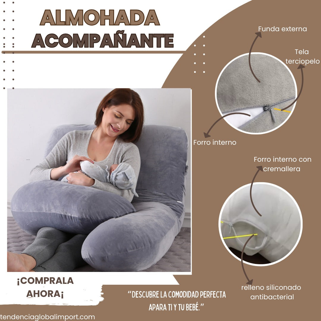 ALMOHADA PARA EMBARAZADAS  CON RELLENO